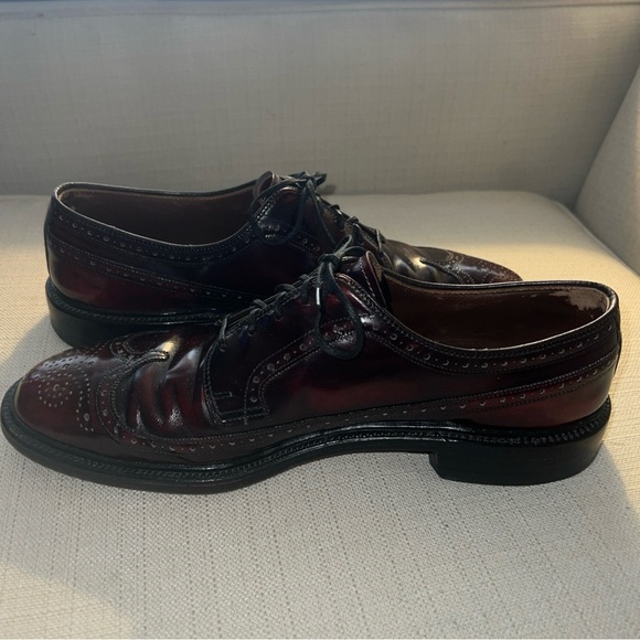Wright Arch Preserver Shoes Burgundy Leather Wingtip Oxfords Men’s Size 10C main image 10